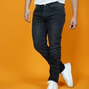SLIM FIT TAPERED VAN JEANS BLACK SPRAY
