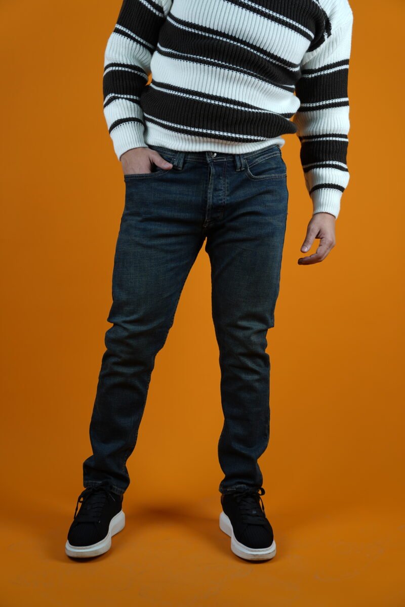 SLIM FIT TAPERED VAN 03  BLUE DIRTY